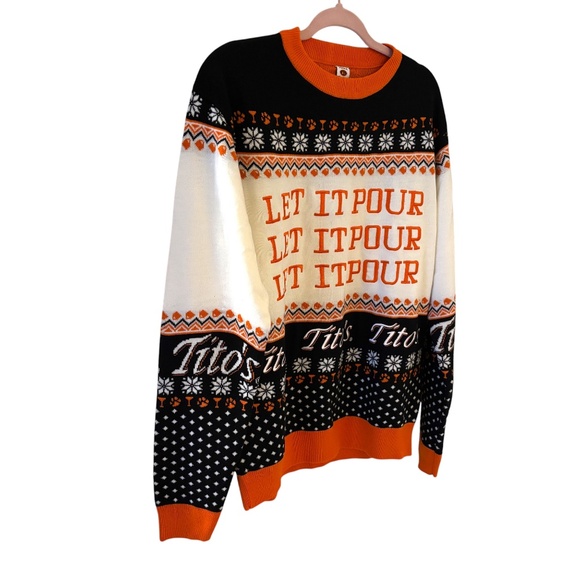 Tito’s Handmade Vodka Holiday Sweater “Let It Pour” Size Small UNISEX Christmas - Picture 7 of 15